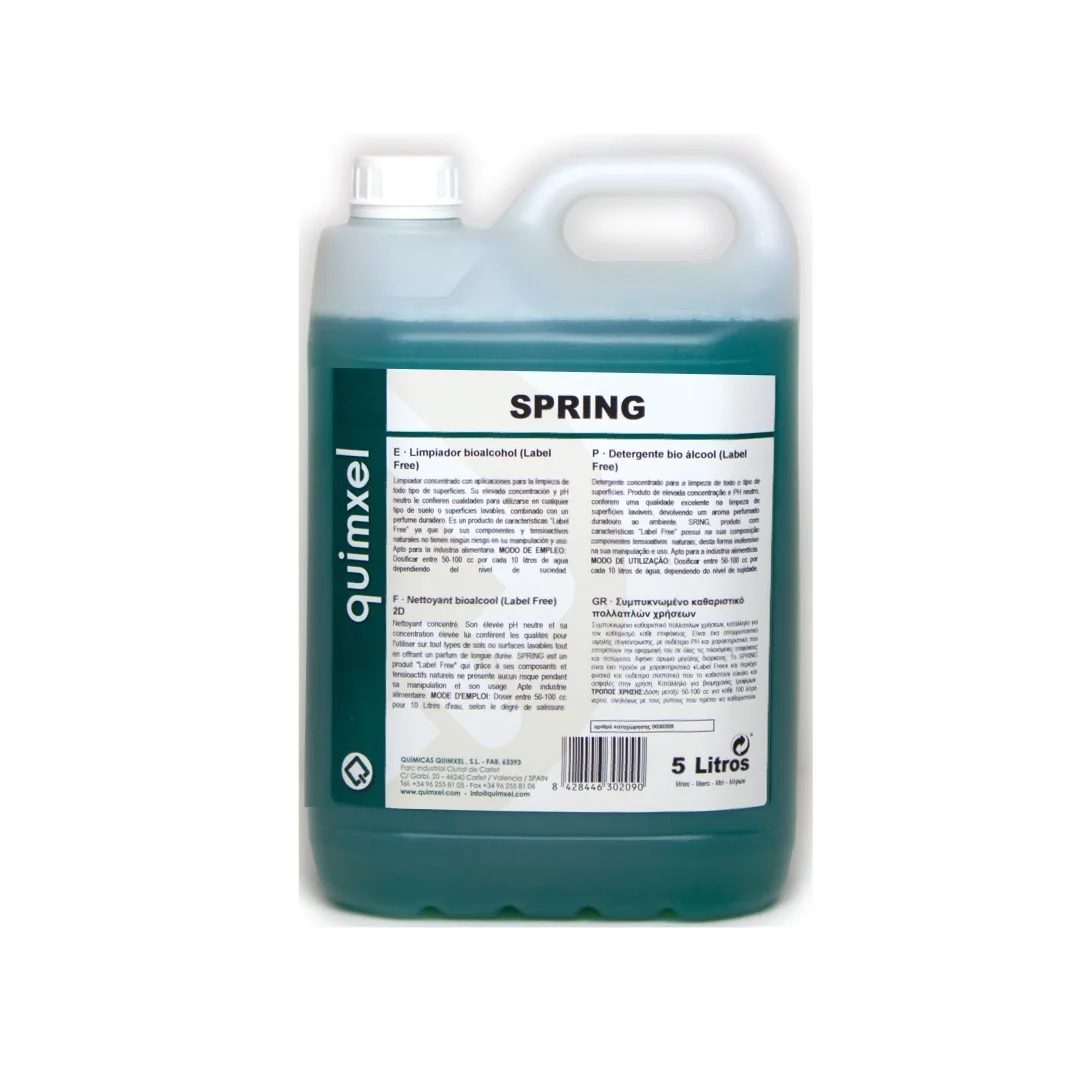 LIMPIADOR QUIMXEL SPRING BIOALCOHOL 5L - EXTRA OLOR