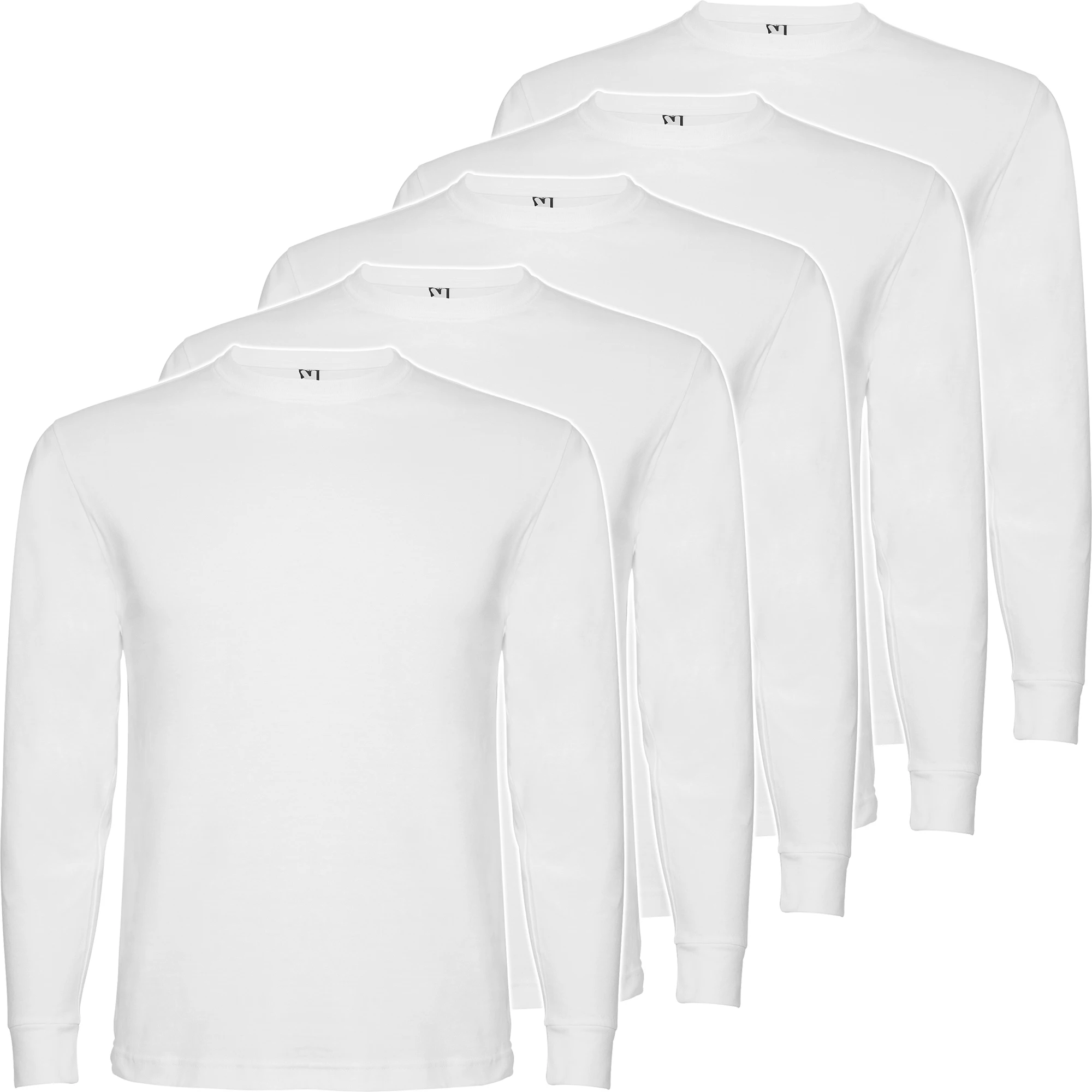 PACK 5 | Camiseta Manga Larga con puño | Algodón 100% | Roly