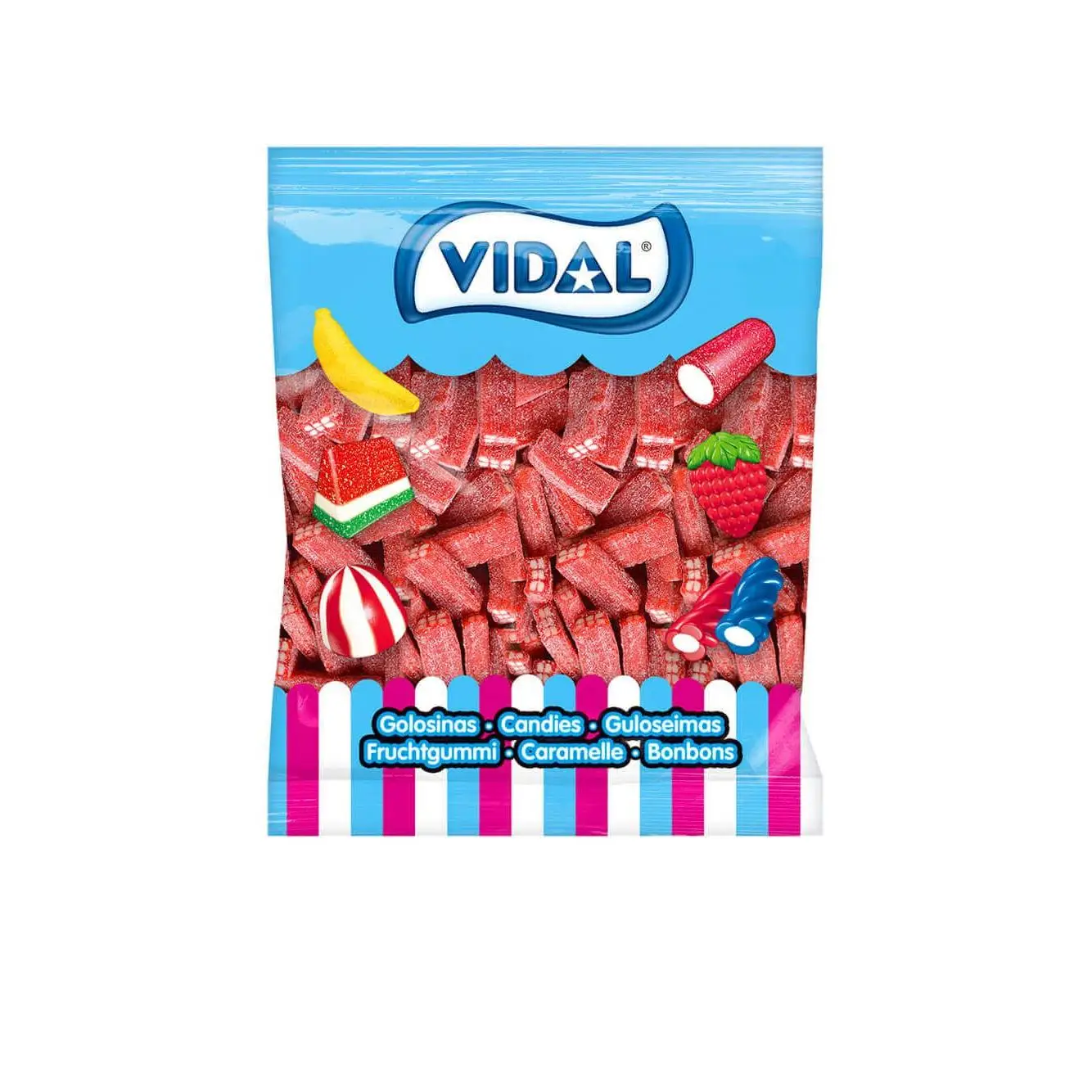 Vidal. Bricks stuffed pica strawberry. 1kg bag