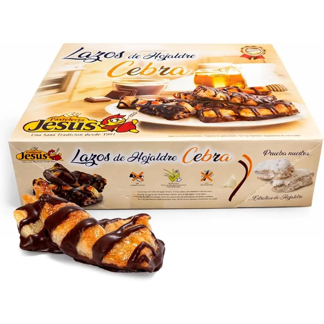 Deliciosos Lazos de Hojaldre con Chocolate y Miel 2,5 Kg