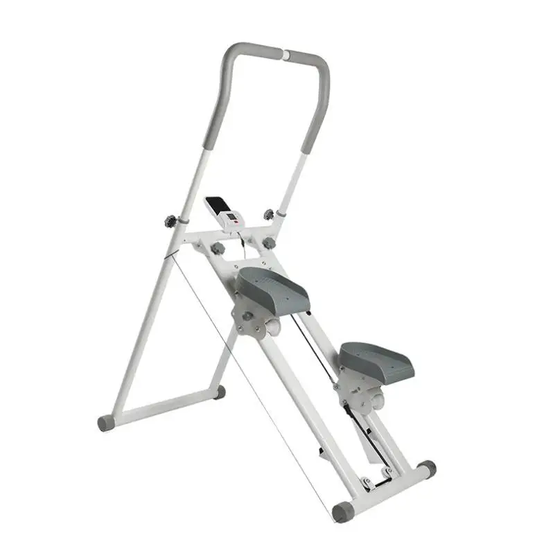 Escaladora para Ejercicio en Casa, Nueva Versión de Stairmaster para Entrenamiento de Cuerpo Completo, Escaladora Compacta Plegable con Rango de Paso Extendido, Manillar/Pedal Ajustable