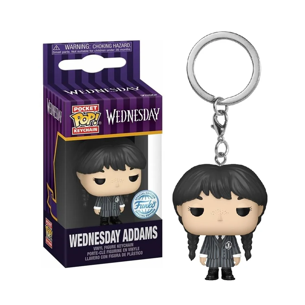 Llavero Funko Pop Keychain Wednesday Addams Vinilo 102 mm - Imagen 4