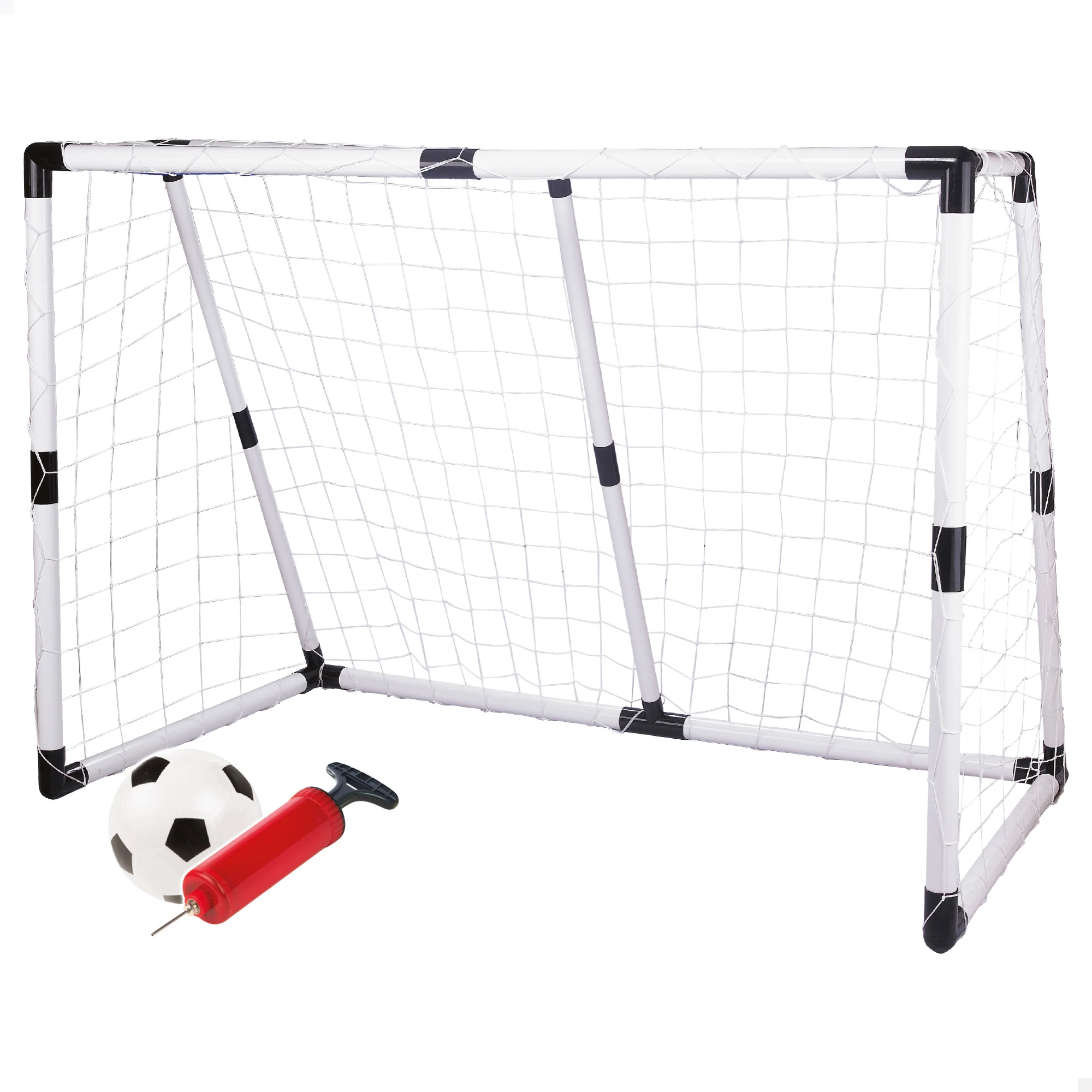 CB Sports Portería de fútbol para niños, 190x90x132 cm, Mini balón de fútbol, Incluye hinchador manual, Juegos para niños exterior, Juguete infantil niño, A partir de 3 años
