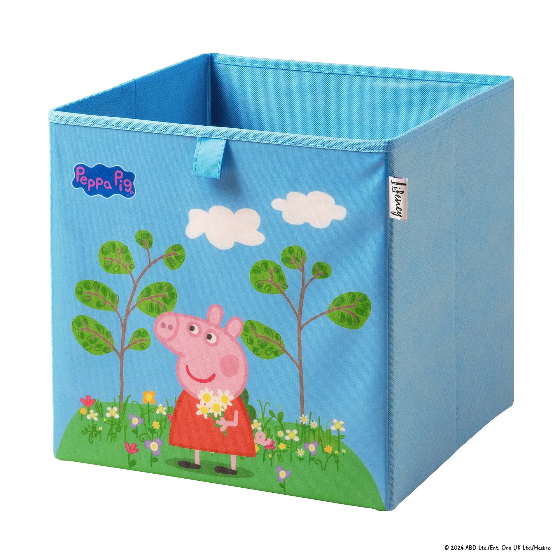 Lifeney - Caja de Almacenamiento Peppa en Prado de Flores, Organizador Multifuncional con Diseño de Peppa Pig, Ideal para Juguetes y Objetos Pequeños, 5 Años de Garantía