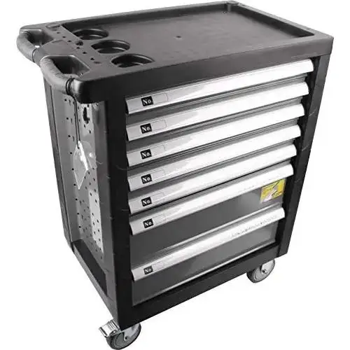 DAMA Carro de Herramientas Profesional Taller 7 cajones y 200 Piezas Incluidas.