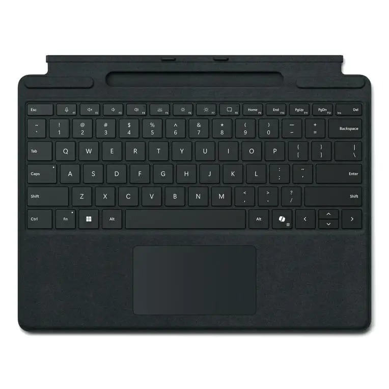 Teclado Microsoft Surface Pro con almacenamiento para bolígrafo para empresas QWERTZ Alemán Microsoft Cover port Negro