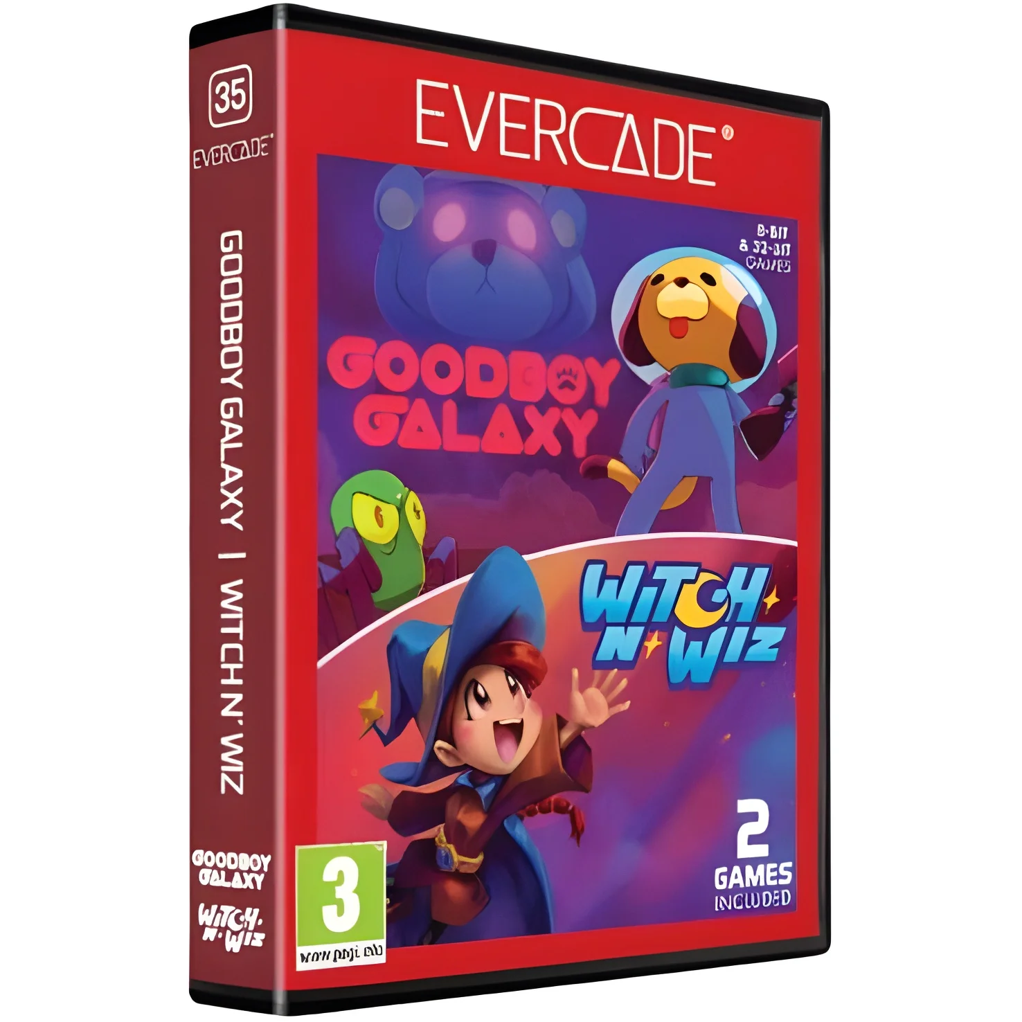 Cartucho Evercade Goodboy Galaxy Witch n Wiz - Nuevo precintado - PAL España