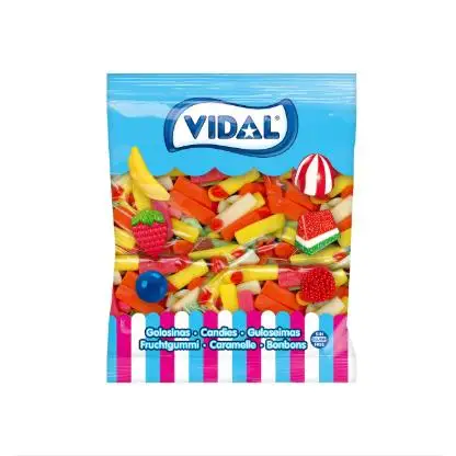 VIDAL Dedos bolsa 1 Kg aprox 167 uds sabor a frambuesa  sin gluten  sin grasa sabor original Vidal garantizado