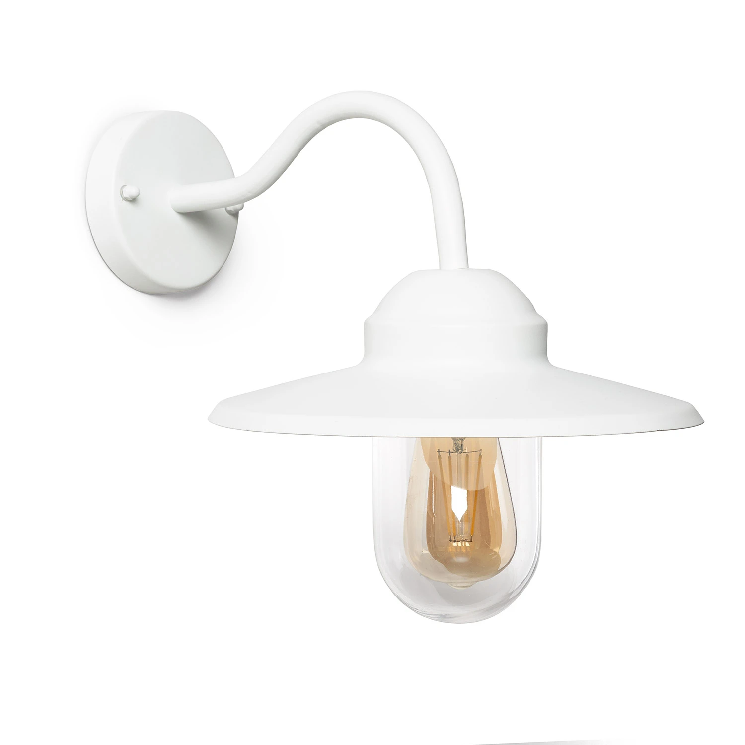 Ledkia Lámpara de Pared Exterior Aluminio Adaoua Blanco