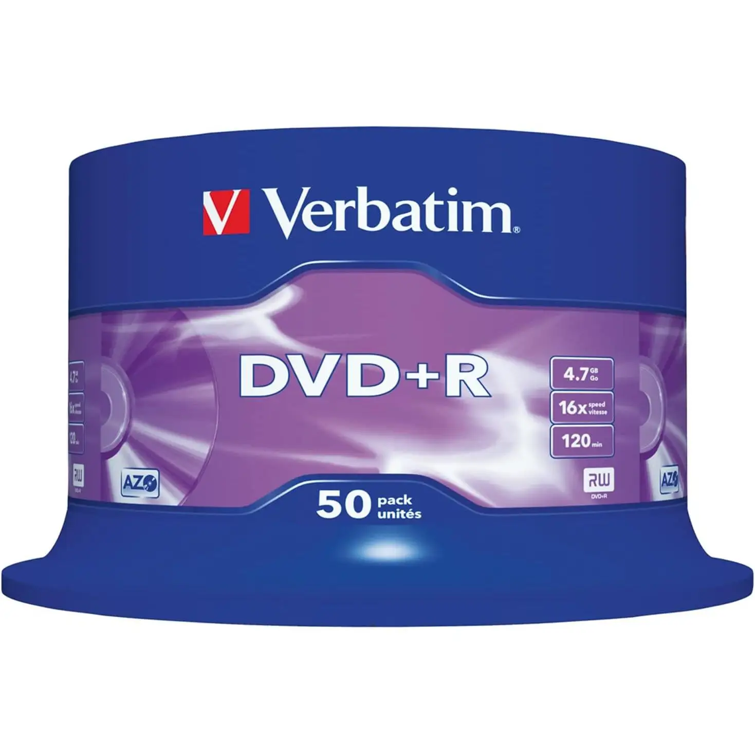 DVD+R y DVD-R 4.7 GB 16X – Pack de 50 o 10 Unidades (DVD+R) | Pack de 10 Unidades (DVD-R) | Discos Vírgenes Grabables Alta Velocidad | Superficie Matt Silver | Almacenamiento Seguro para Vídeo, Música y Datos