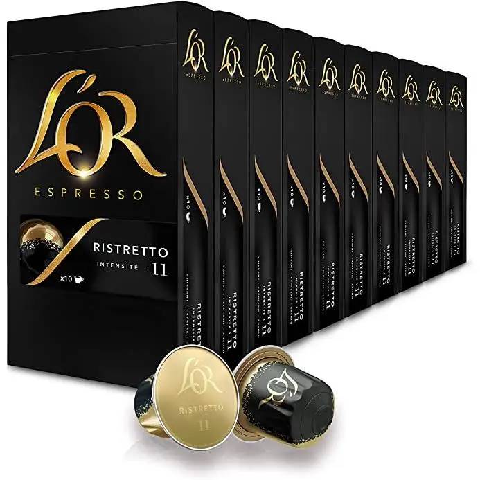 L'or ristretto coffee capsules intensity 11 (box of 100 capsules)