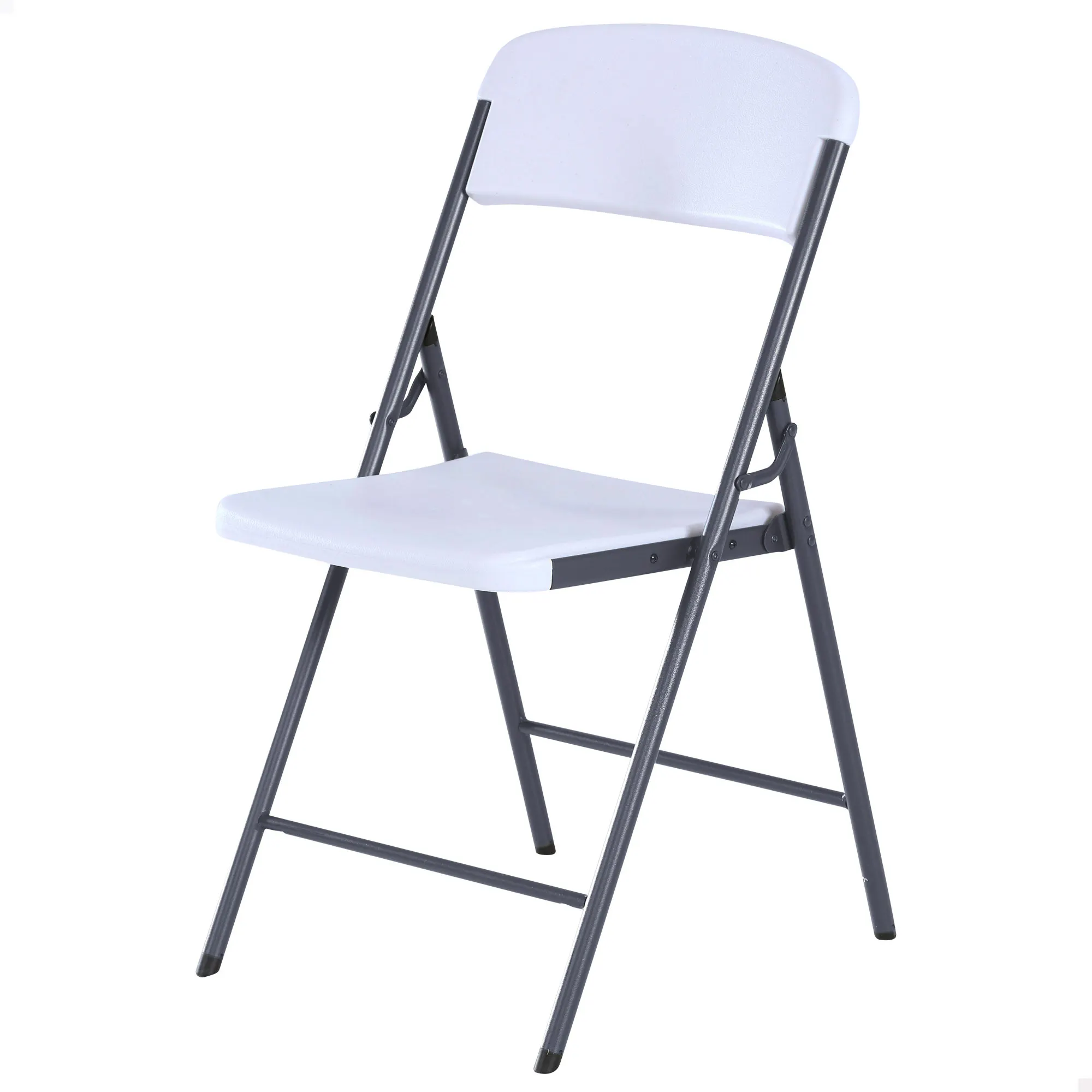 LIFETIME - Silla plegable blanca, 47x50x84,5 cm, patas plegables, protección UV, resistente al agua, material polietileno alta densidad, topes de goma, peso máximo soportado de 110 kg