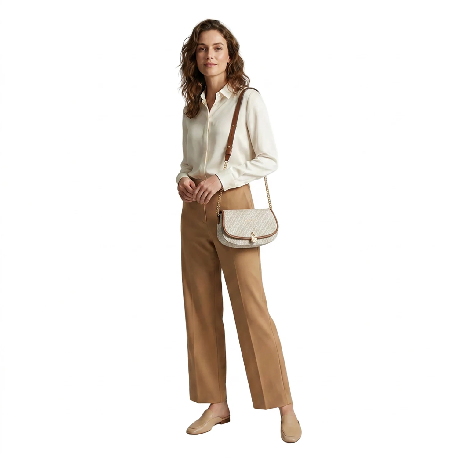 Michael Kors-Bolso Mujer Bandolera Mila Mediano con Logotipo 35T5GIMM8B