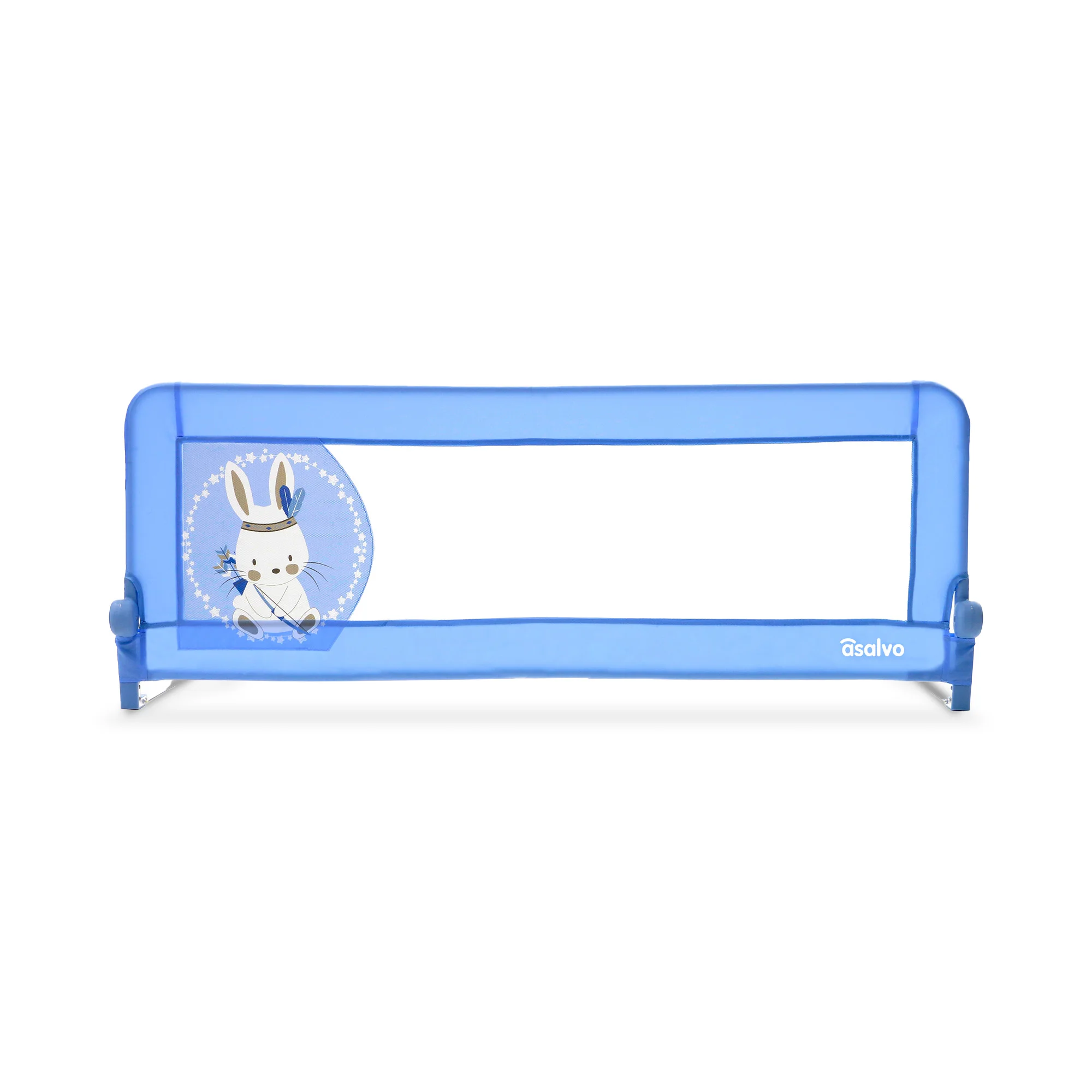 Asalvo Barrera de Cama Nido o Estándar 2-1 de 150cm  Conejito Tippi  - Abatible, con Correas de Seguridad, Tejido Lavable y Bolsa de Transporte