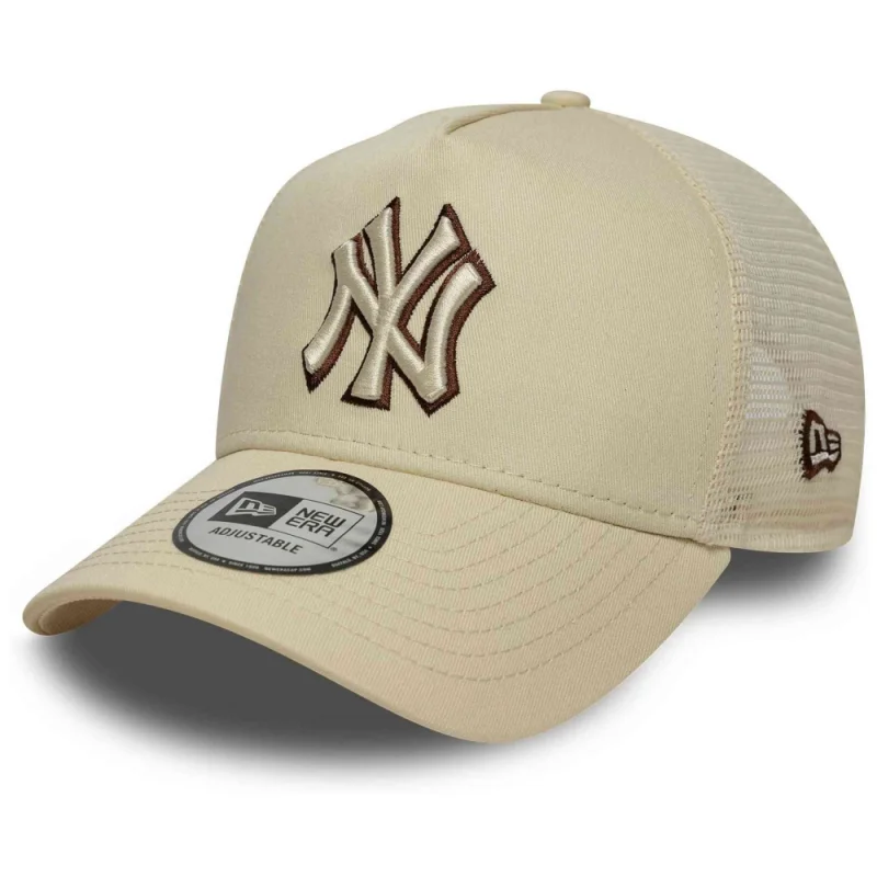 Gorra New Era Beige Outline Trucker 60771718 - Gorra De Camionero