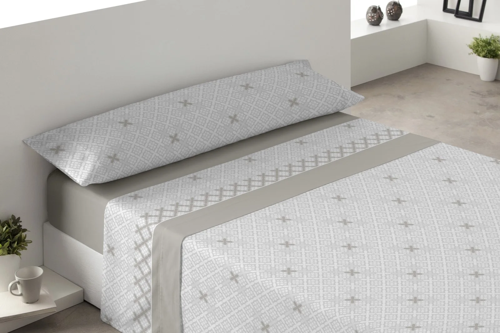 High-Quality PIRINEO Winter Sheet Set, Double-Sided, Soft Microfiber for Beds 90, 105, 135, 150 cm, Easy Care, Warm Thermal Fabric in Gray, Blue, Beige, Pink #5