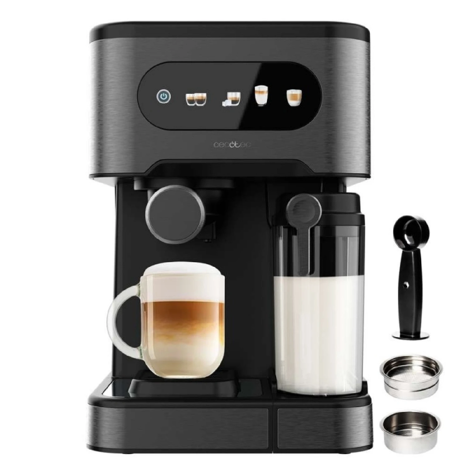 Cecotec Cafetera Express Semiautomáticas Power Espresso 20 ColdBrew Latte. 1350W, 20 Bares, Frío, Templado o Caliente
