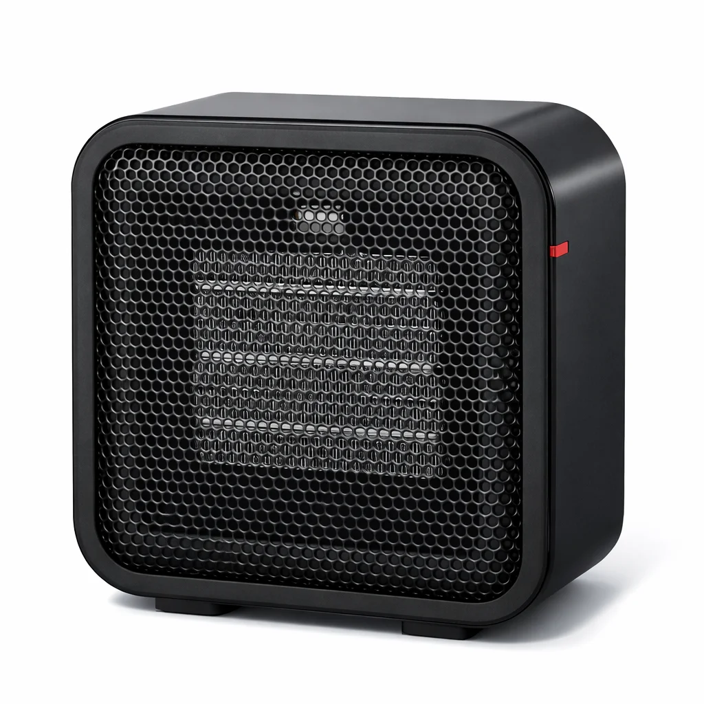 T-LoVendo - Calefactor eléctrico de bajo consumo | Termoventilador pequeño 600W de Potencia | Ideal Baño o Trabajo | 1 Velocidad | Seguridad antivuelco
