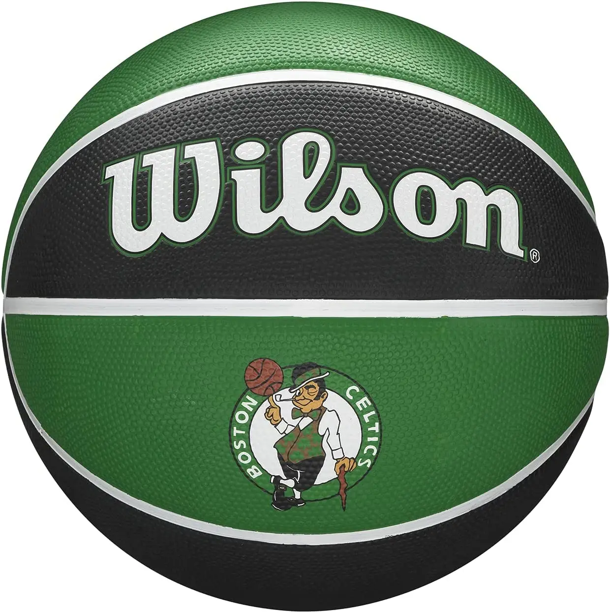 Wilson Balón de Baloncesto Boston Celtics, NBA TEAM TRIBUTE, Exterior, Caucho, Tamaño 7, Pelota Basket, Entrenamiento Partidos