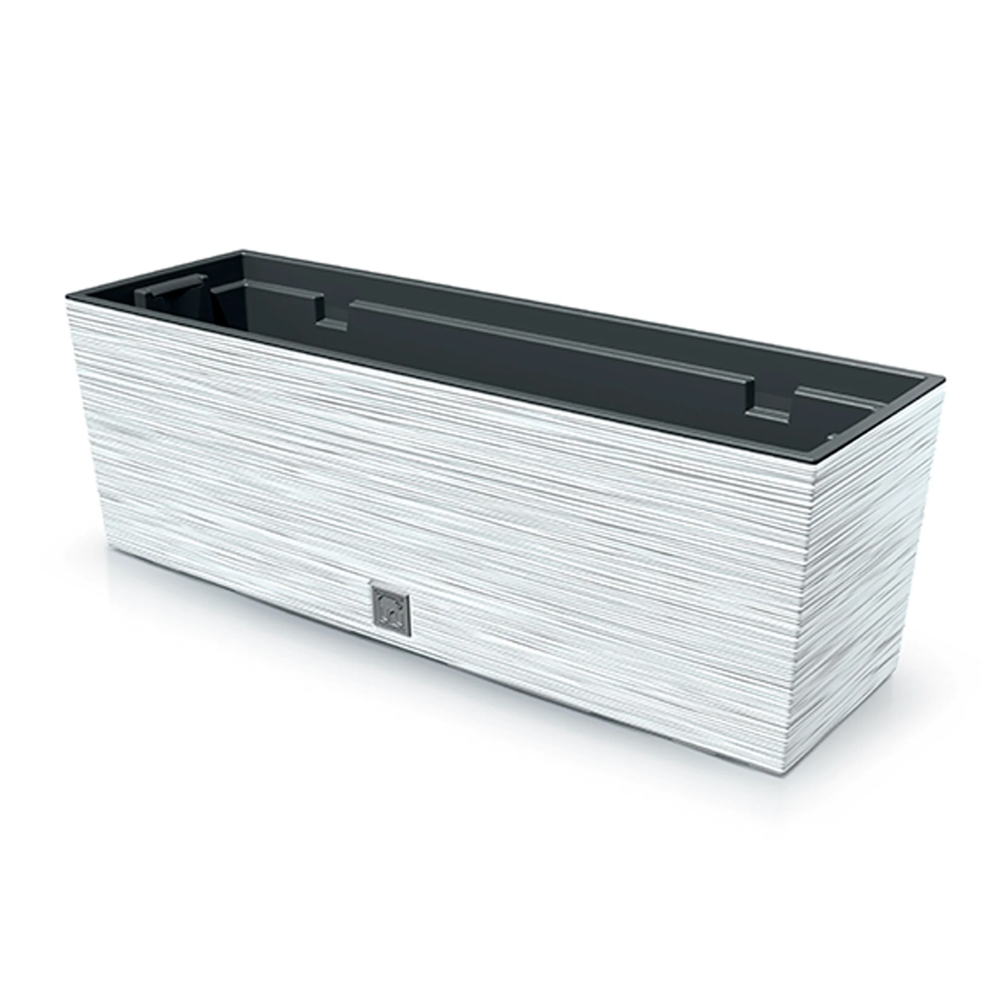 Prosperplast Macetero Blanco con Depósito FURU 58x18x19,5cm - 12L