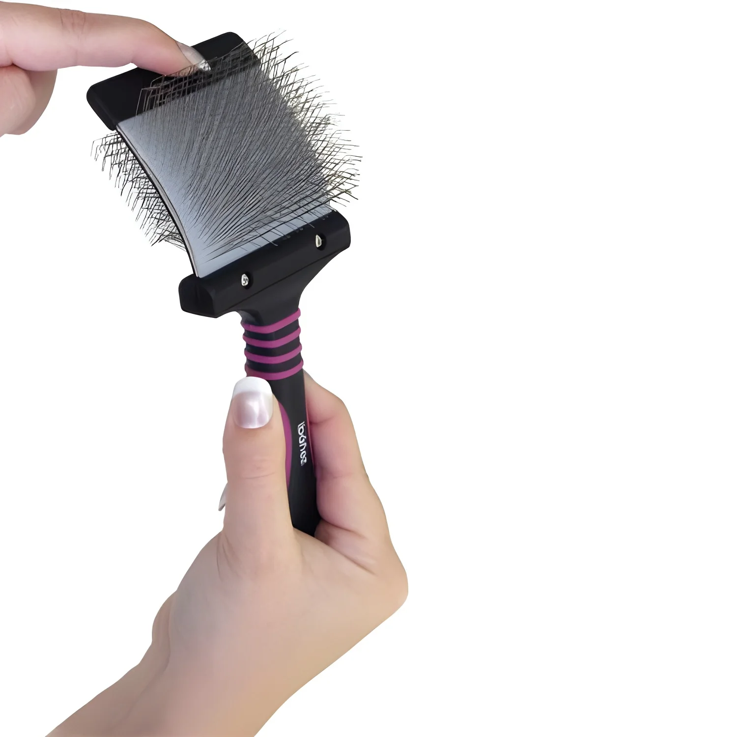 Ibañez Ibáñez Carda Doble Flexible para Perros con Púas Extrasuaves