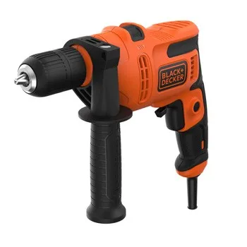 Taladro Percutor con Cable 500 W BLACK & DECKER, Reversible, Portabrocas Automático de 13 mm, 2900 RPM