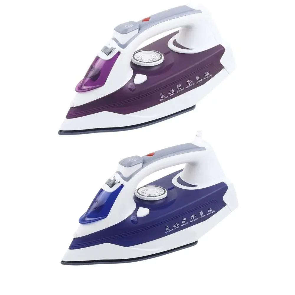 Trébol advance electric steam iron with non-stick base and ceramic coating - 2200w, 350 ml of water, horizontal and vertical steam, self-cleaning