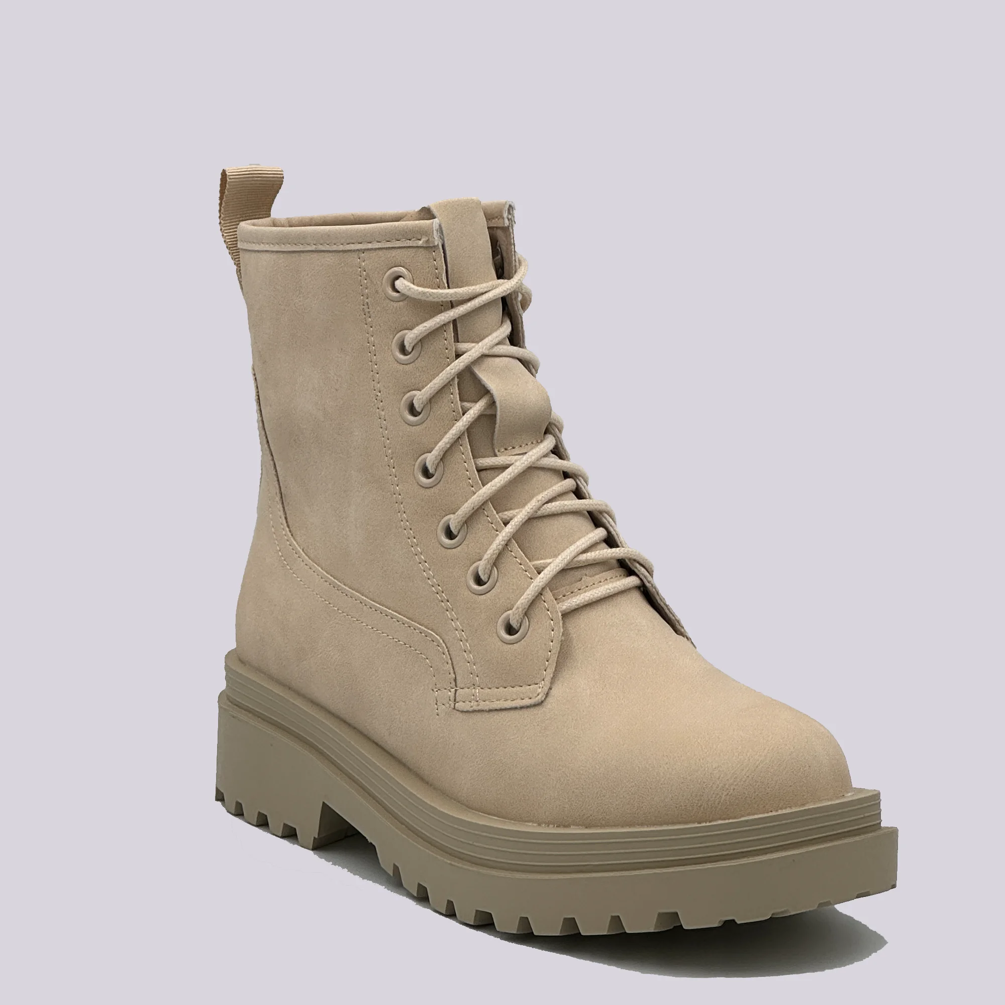 JZ Hermanos Botas sin forro interior con plataforma con cierre de cremallera para mujer