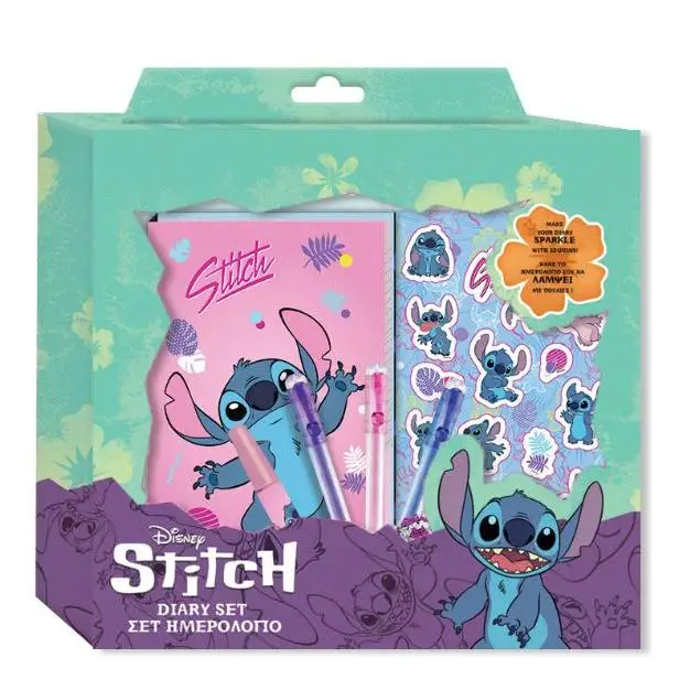 STITCH SET PAPELERIA ,DIARIO CON ACESORIOS,DISNEY