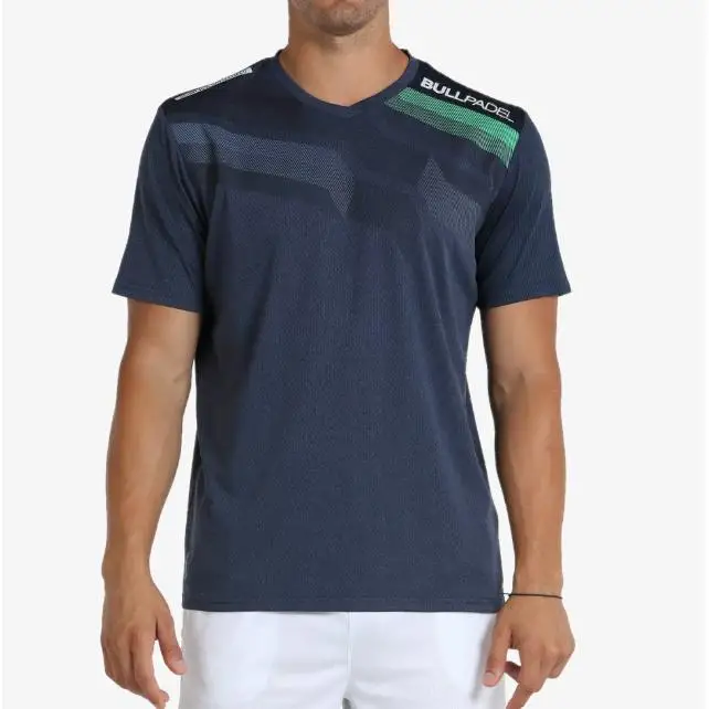 CAMISETA BULLPADEL OXEAR OCEANO PROFUNDO VIGORE HOMBRE PADEL Y TENIS, TRANSPIRABLE, DEPORTE INTERIOR Y EXTERIOR, RUNNING