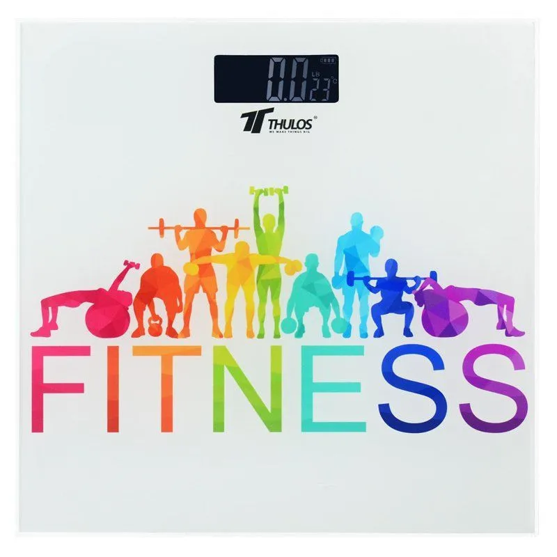 Báscula de baño, capacidad max: 180Kg. THULOS TH-BD103 - DISEÑO FITNESS