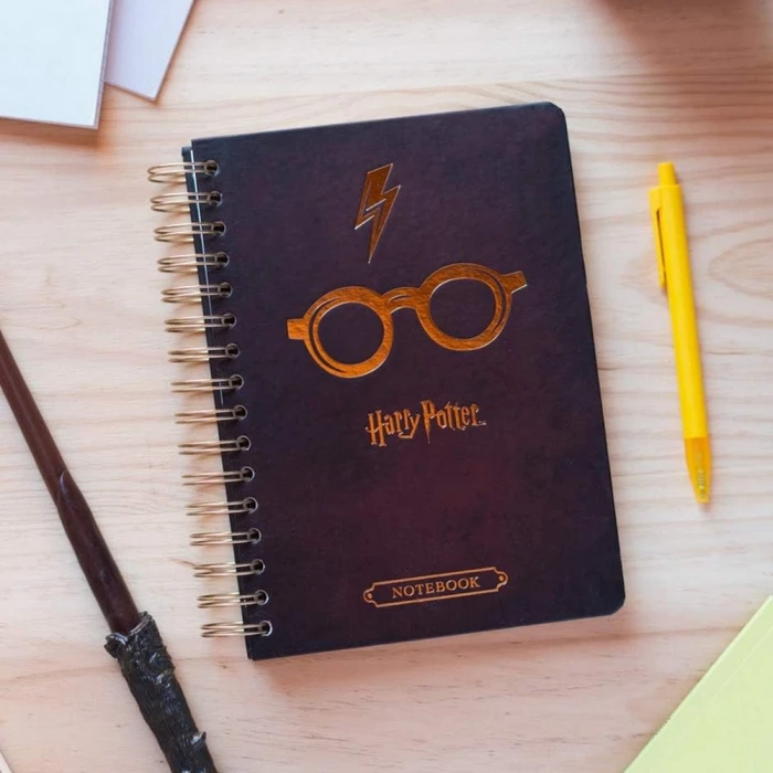 Harry potter erik notepad - spiral page notebook (14.5 x 21 cm), mole pattern, 180 pages, 100 grams // ref: ctfba50020