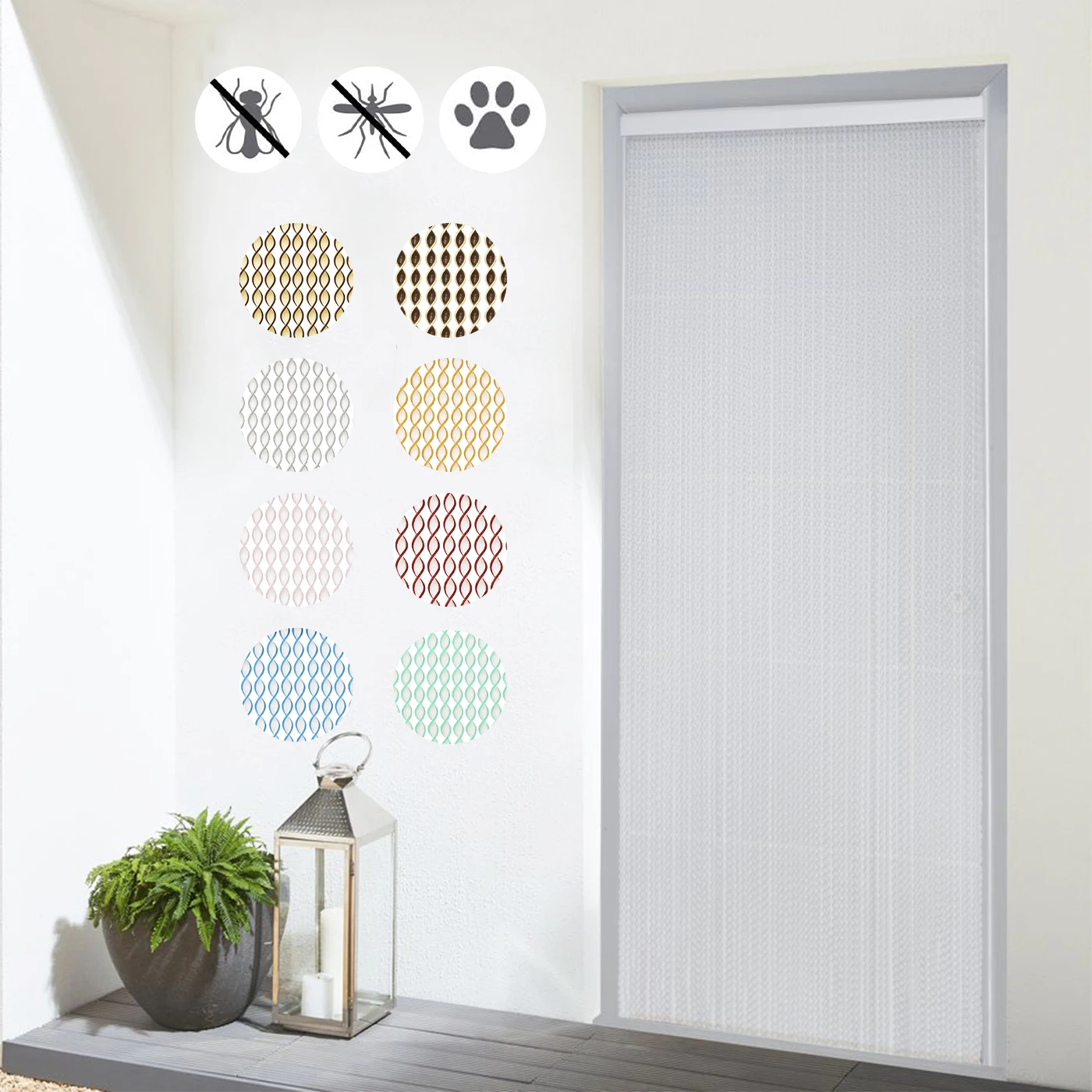 Anti insect spiral PVC curtain. Ideal for Exterior or Interior door. Variety of models 90cm/120cm