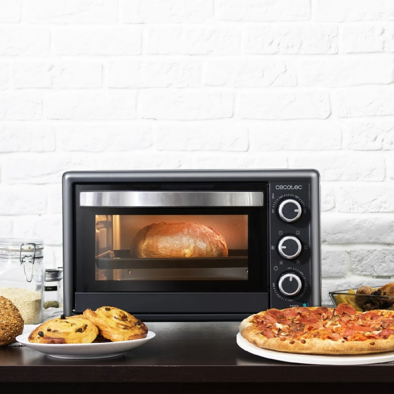 Cecotec bake&toast 2600 black 4pizza table oven