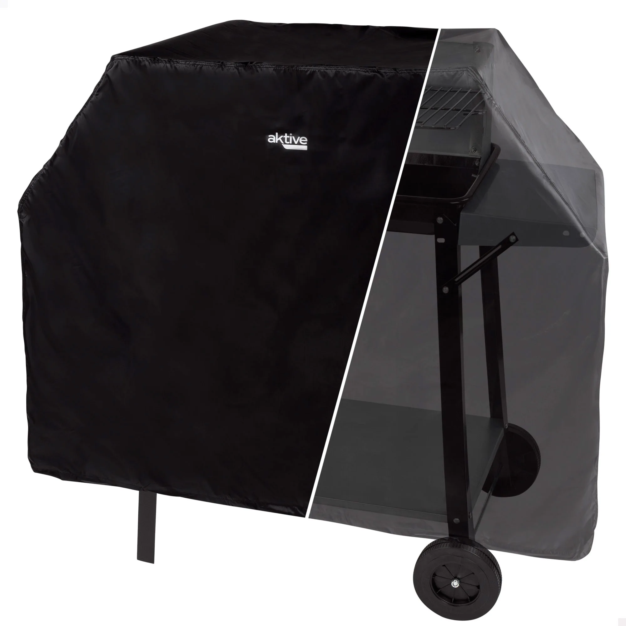 Funda para barbacoa impermeable Aktive, ajustable y reforzada, 100% poliéster,  142x60,5x120cm