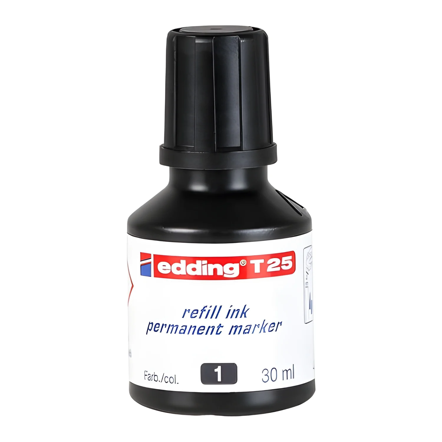 Frasco tinta para rellenar 30ml negro edding