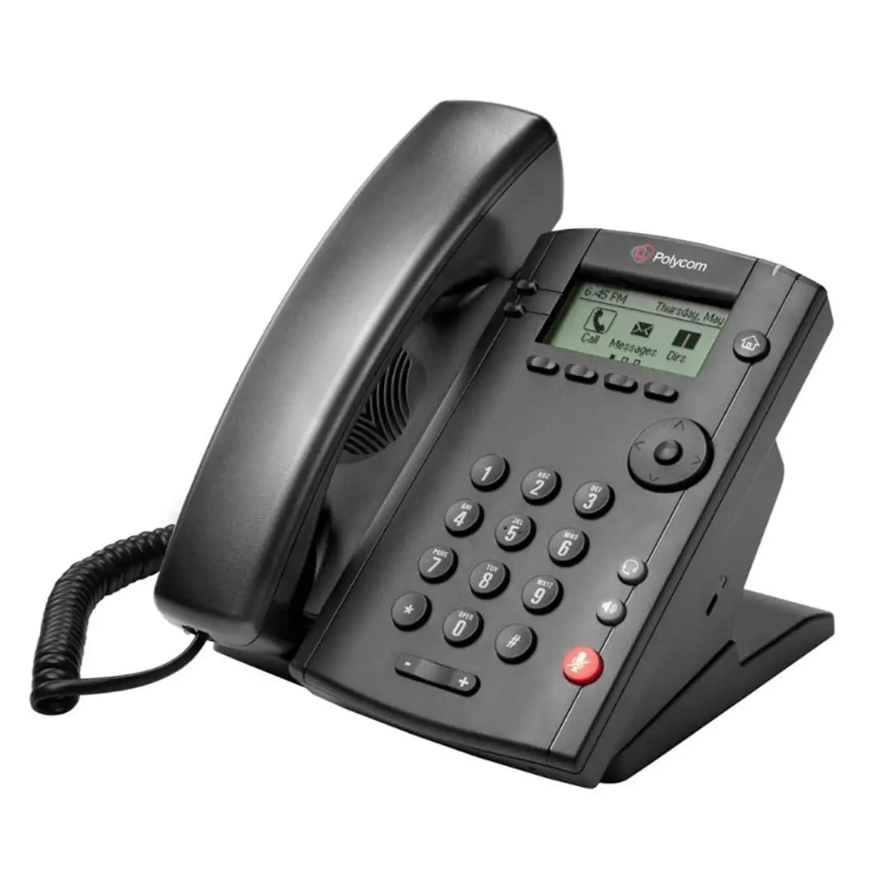 Polycom VVX 101 Teléfono IP|   SIP  2200-40250-025 | 1 línea SIP | Teléfono fijo VoIP | Audio HD Voice | Pantalla LCD monocroma | PoE | Centralita IP | Oficina | Empresa | Teléfono básico profesional | SIP Phone | Altavoz manos libres