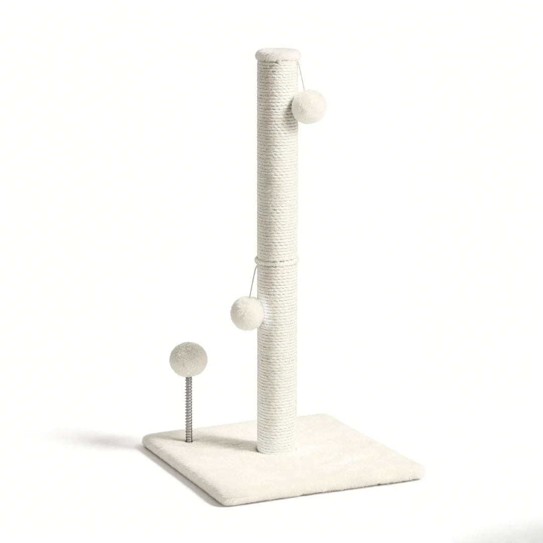 PETOO,Poste rascador XXL para gatos 40x40x83 cm – Rascador resistente con base estable, ideal para arañar, estirarse y cuidar las uñas de tu gato