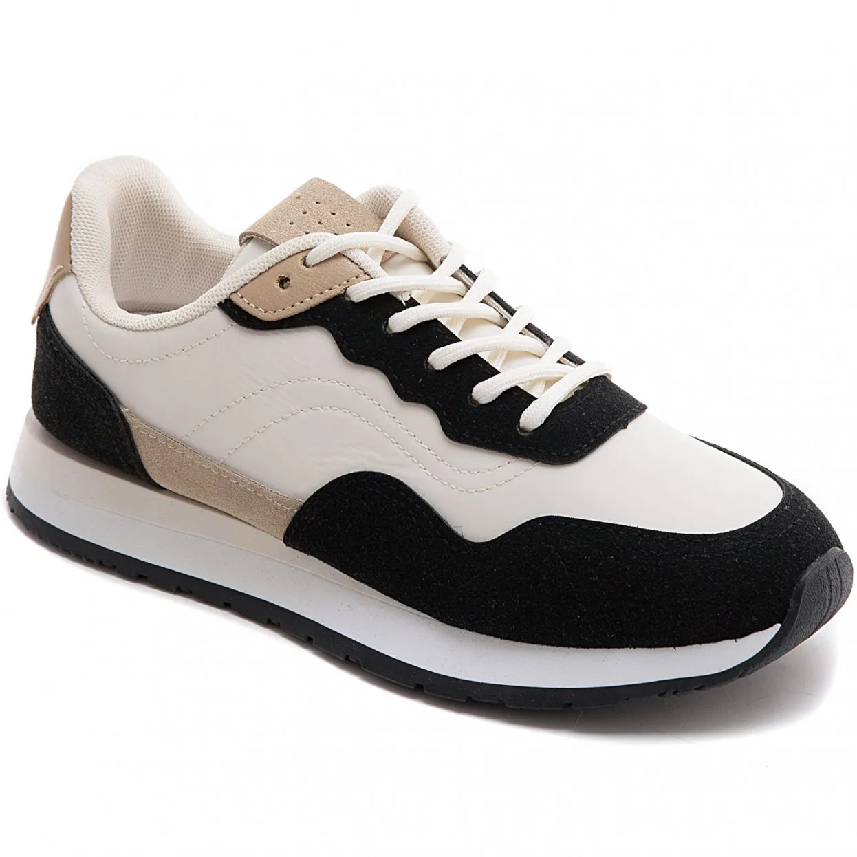 Zapatillas deportivas mujer blancas combinadas, Sneakers Casuales Mujer, Zapatillas Blancas