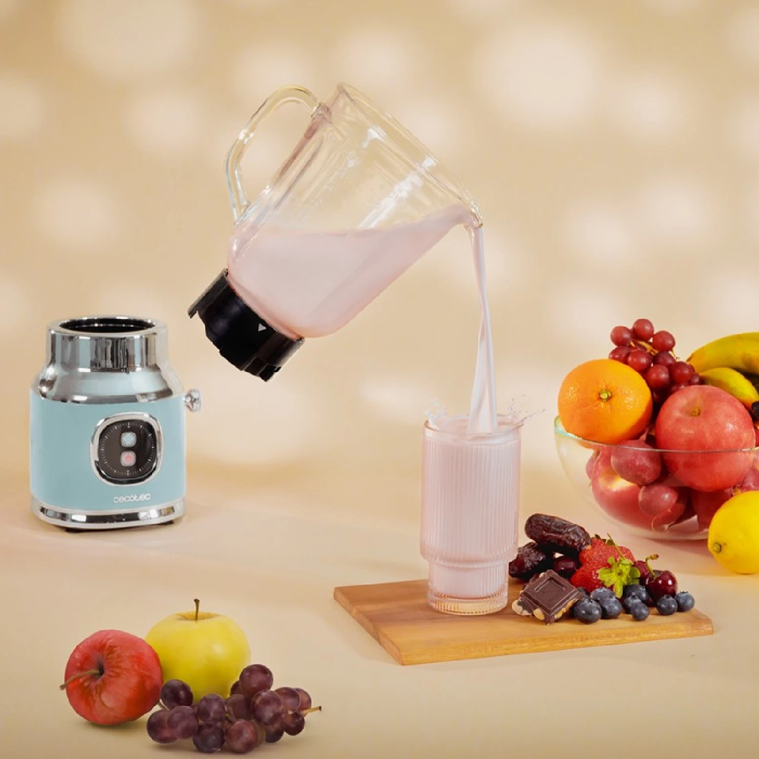 Cecotec glass blender RetroTwist Blue