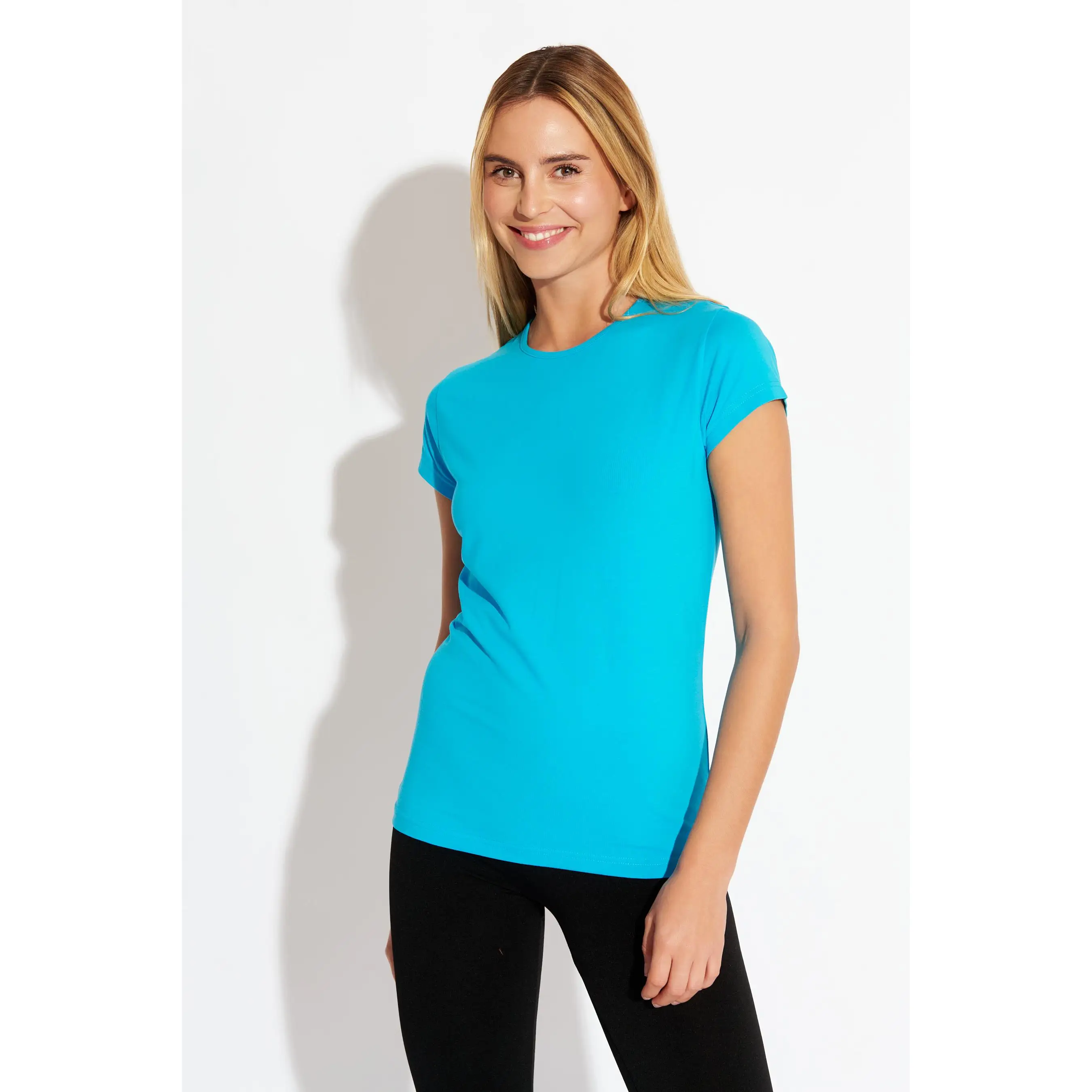 TEXKING Camisetas Manga corta Mujer 95% Algodon 5% elastano