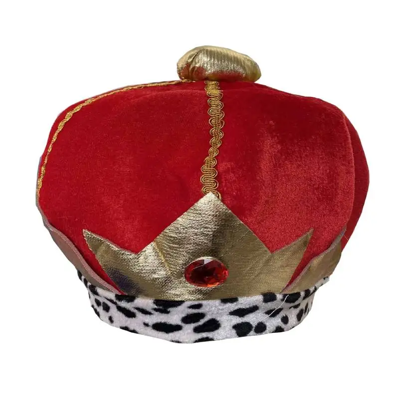 Kebedo Moda Gorro de Navidad para Los Reyes Magos, Gaspar, Melchor y Baltasar, Corona Bastón para Disfraz de Rey, Realeza, Príncipe, Complemento para Traje en Navidad, Carnaval y Halloween, Talla Única Ajustable para Niños y Adulto