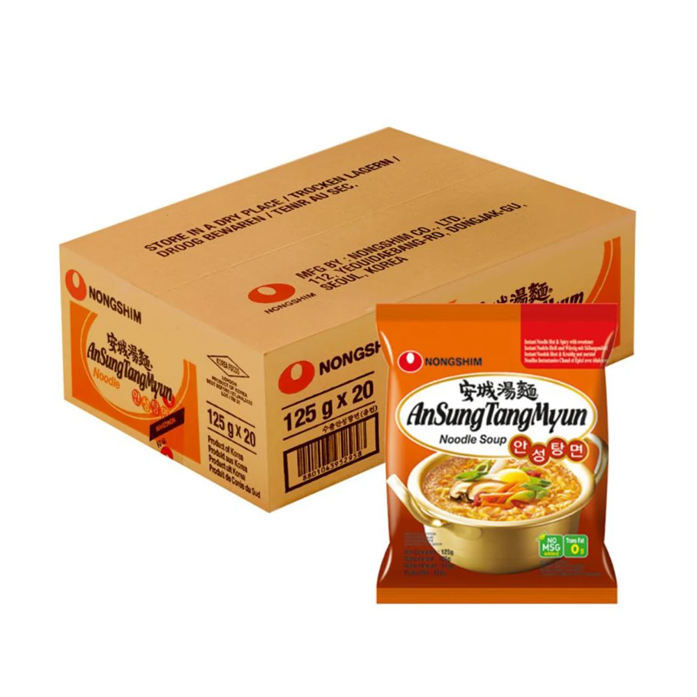 Olemart Ramen Instantáneos 20 Packs，Jin ramen picante, mild varios sabores, bibimyun, Ansungtangmyun Korea Ramen Nonshim