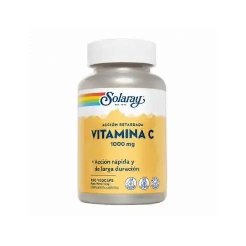 Solaray Vitamina C Acción Prolongada 1000 Mg -  Acción Prolongada y Refuerzo Inmunológico