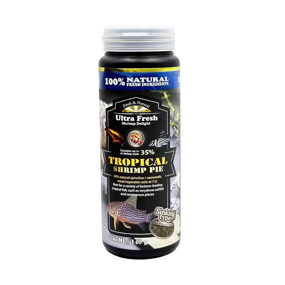 Azoo Ultra Fresh Tropical Shrimp Pie 330ml. Tabletas para Corydoras y peces de fondo. Tabletas de