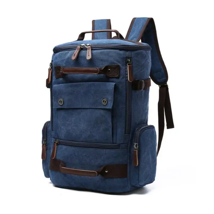 Prowalk-unisex kari 40l canvas backpack - hiking and excursions with style, resistance and versatility for all your adventures. With padded pc compartment, waterproof, ideal for daily and outdoor activities