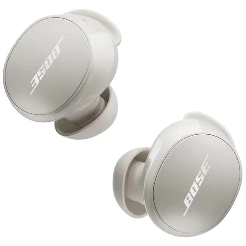 Bose QuietComfort Earbuds , Auriculares con Bluetooth con cancelación de Ruido Activa y micrófono, Tecnología Deep Bass y clasificación IPX4, hasta 8,5 Horas de autonomía, Blanco Ahumado