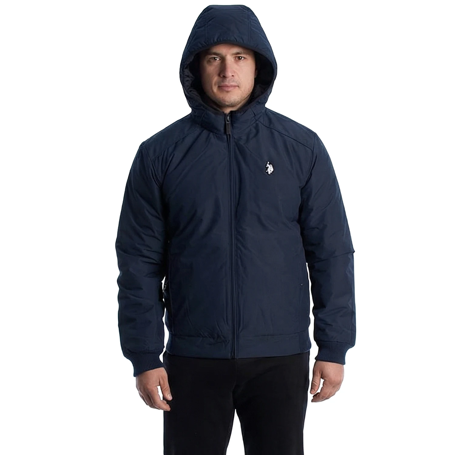 U.s. Polo Assn. Hombre -Chaqueta Bomber Con Capucha De Us40125003