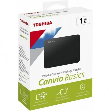 Toshiba Negro Canvio Base Disco duro externo 1TB  USB 3.2 Disco mecánico Rigido Preto para computadora portátil de escritorio