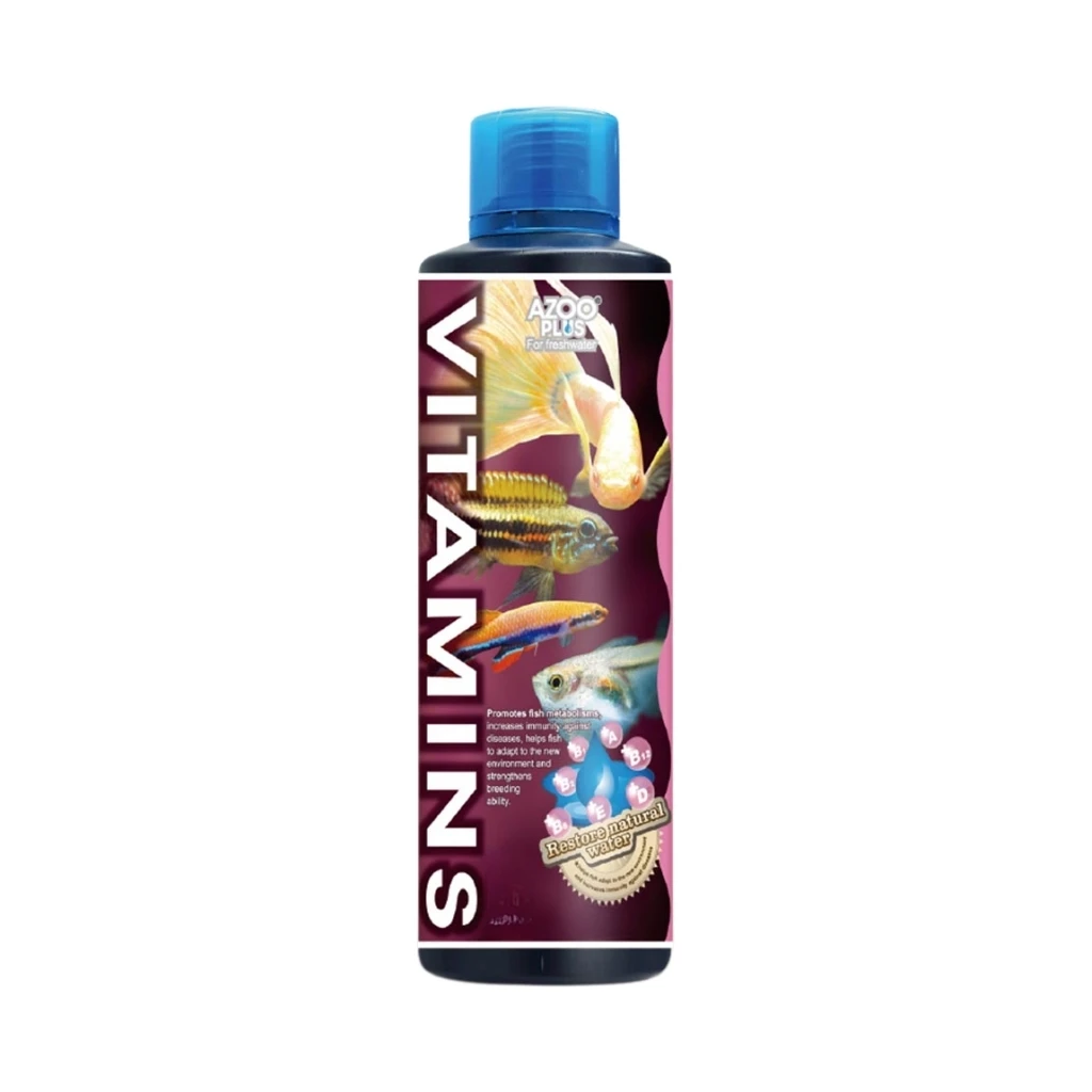 AZOO Plus Vitamins (250 ml) - Complejo Vitamínico con ß-Glucano para Peces e Invertebrados de Acuario